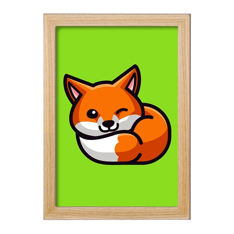 تابلو خندالو مدل حیوانات بامزه روباه کد 28183