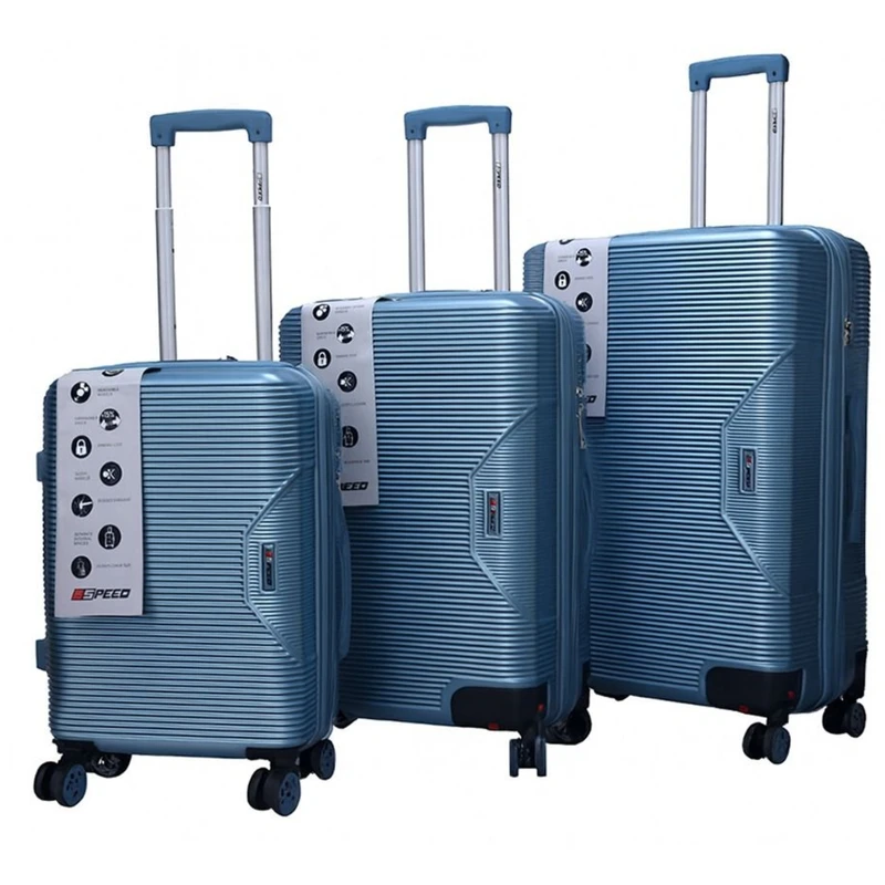 عکس شماره 32 : ست سه عددی چمدان اسپید مدل retractable wheel tr950