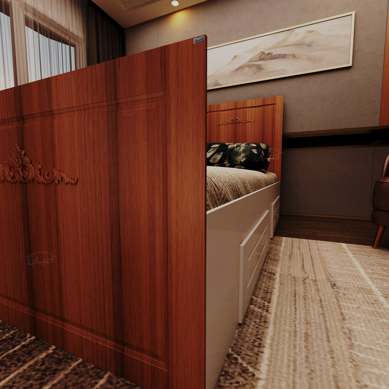 تخت خواب یکنفره اعیان مدل FH400 سایز 90x200 سانتی متر