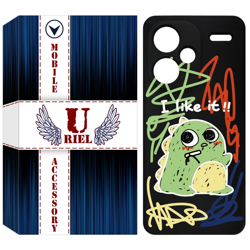 کاور یوریل قاب مدل KSH کد 21 طرح دایناسور نقاش مناسب برای گوشی موبایل شیائومی Redmi Note 13 Pro Plus