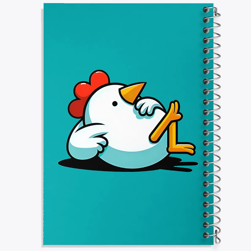 دفتر ژورنال نویسی 50 برگ خندالو مدل نقطه ای طرح خروس بامزه کد N5390