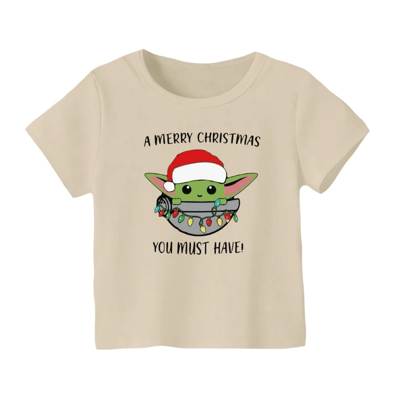تی شرت آستین کوتاه بچگانه مدل بیبی یودا کریسمس کد 4