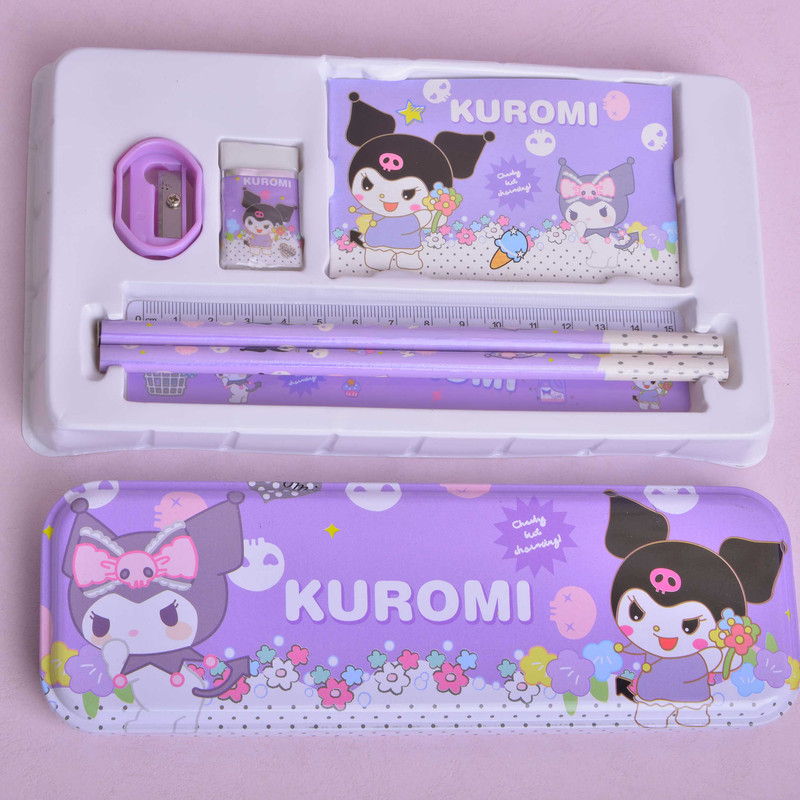 بسته لوازم تحریر مدل کرومی طرح سانریو مجموعه 7 عددی