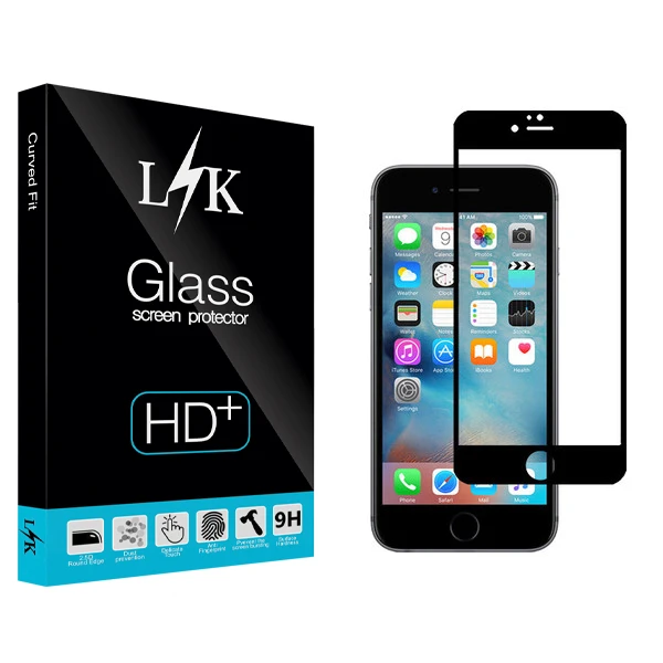 محافظ صفحه نمایش ال کی مدل Hard glass مناسب برای گوشی موبایل اپل iPhone 6 Plus