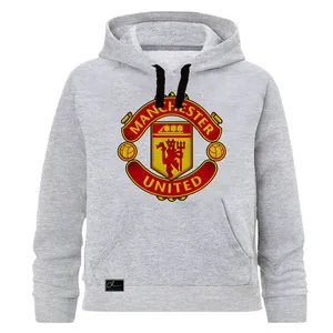 هودی پسرانه طرح منچستر یونایتد کد J87 رنگ طوسی