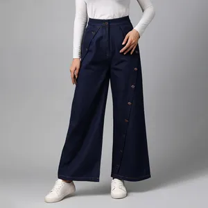 شلوار جین آزاد زنانه گره استایل مدل J322