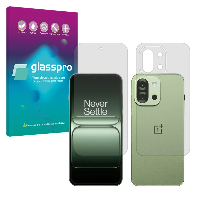 محافظ صفحه نمایش مات گلس پرو مدل Resistant مناسب برای گوشی موبایل وان پلاس 13s به همراه محافظ پشت گوشی