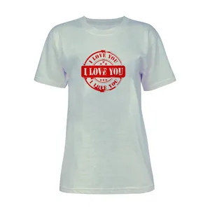 تی شرت آستین کوتاه زنانه مدل love کد L94 رنگ طوسی