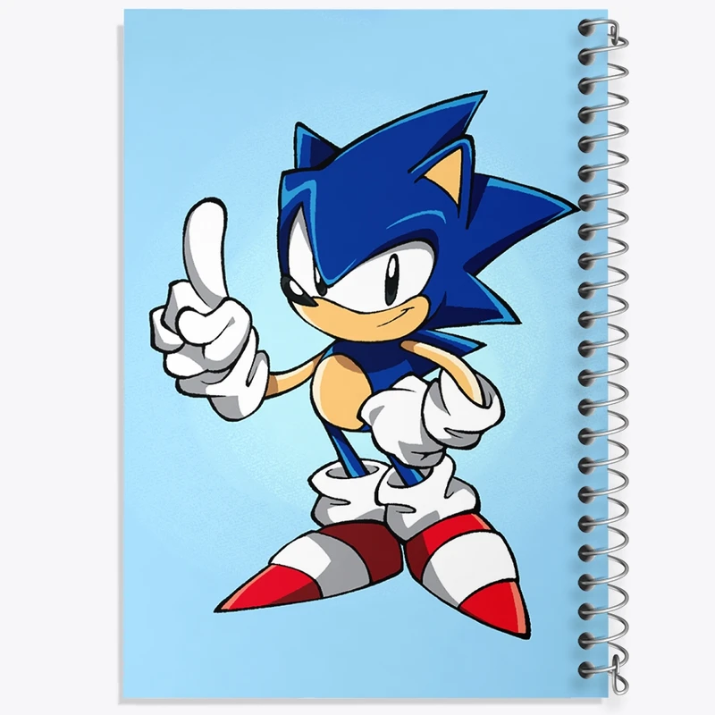 دفتر مشق 100 برگ خندالو طرح سونیک (Sonic) کد F1958