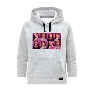 هودی زنانه مدل BLACK PINK  کد J21 رنگ طوسی