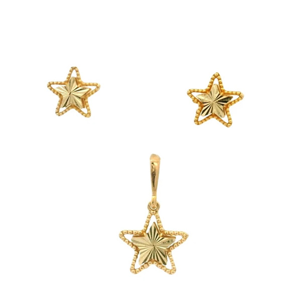 نیم ست طلا 18 عیار زنانه دوست خوب مدل starminimal