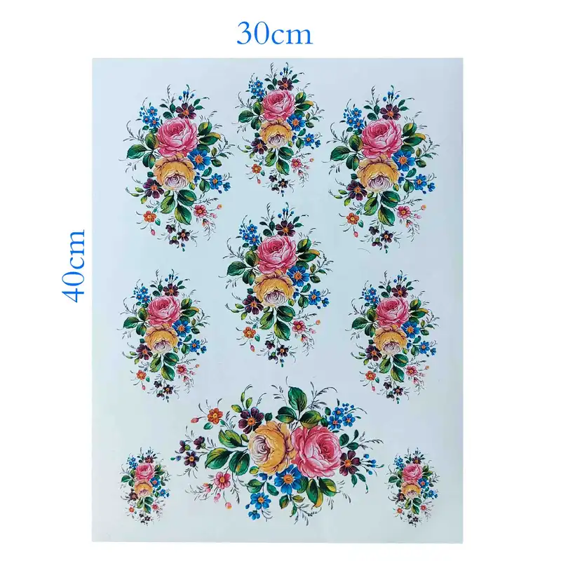 برچسب ترنسفر مدل رز چینی