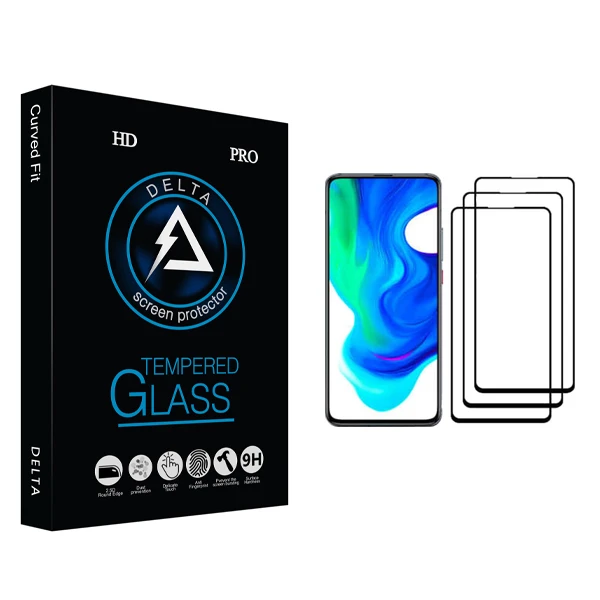 محافظ صفحه نمایش دلتا مدل HD مناسب برای گوشی موبایل شیائومی Poco X3 NFC بسته 3 عددی