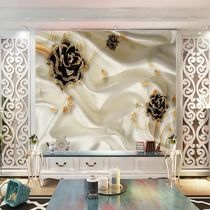 پوستر دیواری سه بعدی مدل گل برجسته DVRF1172