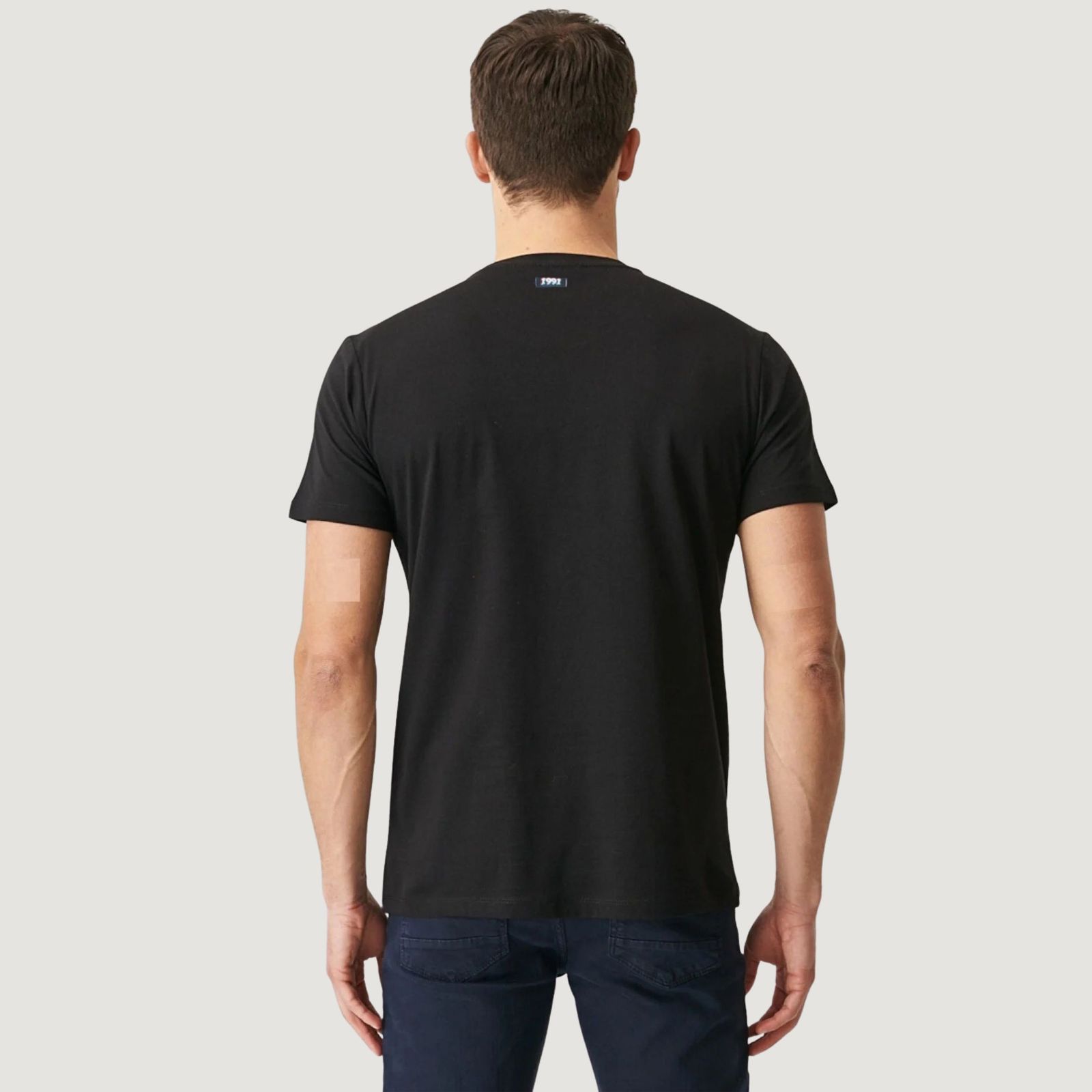 تی شرت آستین کوتاه مردانه نوزده نودیک مدل TS01 B -  - 4
