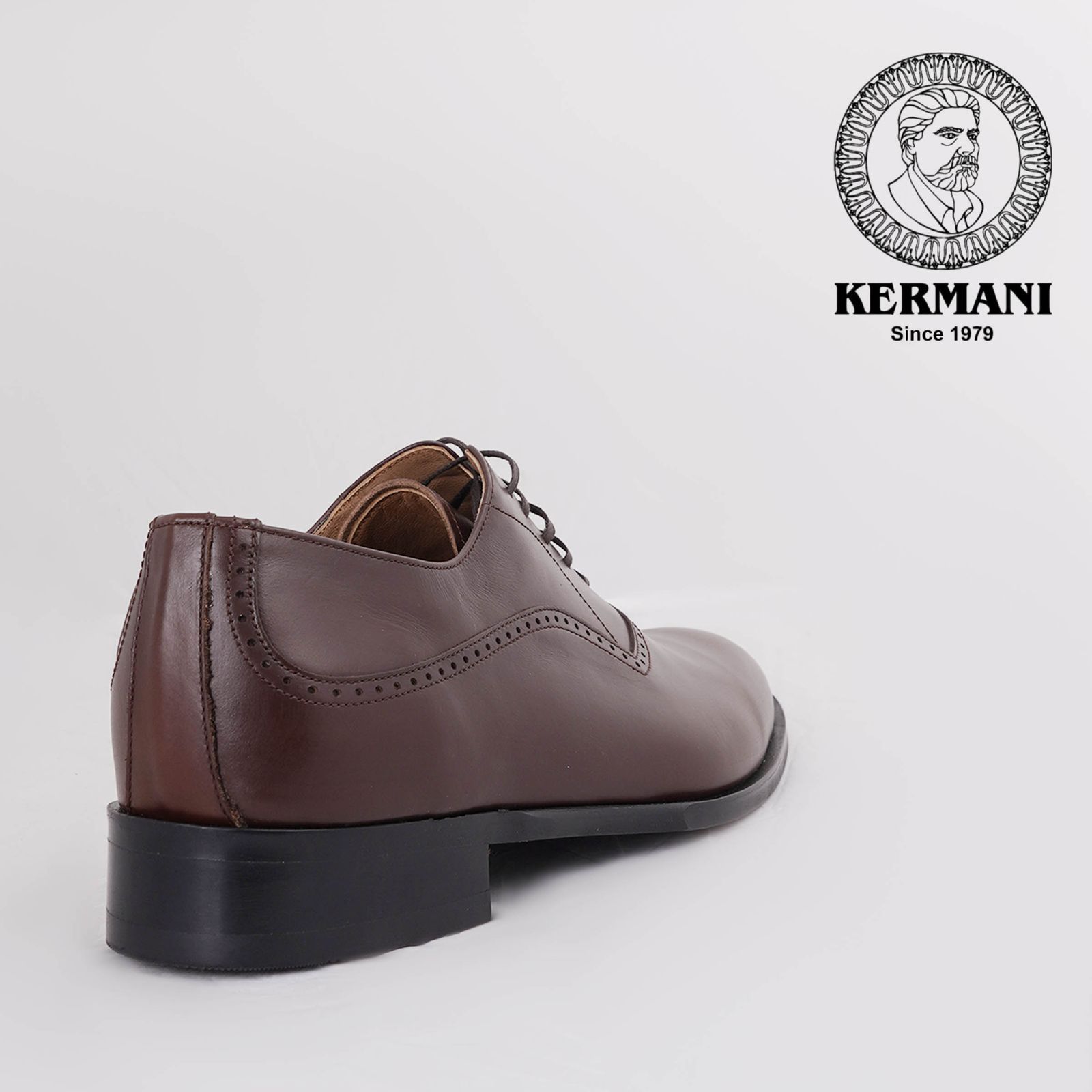 کفش مردانه کرمانی مدل چرم دستدوز طبیعی کد 1071 رنگ قهوه ای -  - 5