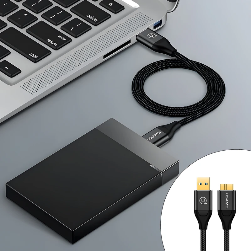 کابل هارد USB 3.0 یوسمز مدل US-SJ272 U19 طول 1 متر