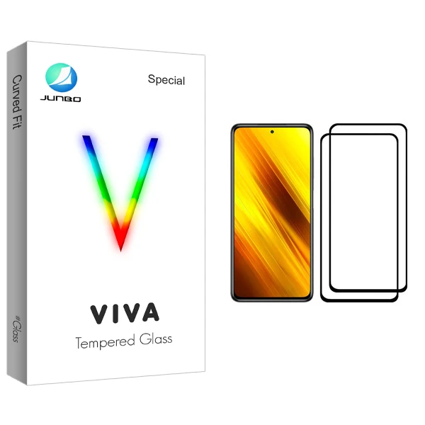 محافظ صفحه نمایش جانبو مدل Viva Glass مناسب برای گوشی موبایل شیائومی Poco X3 بسته دو عددی