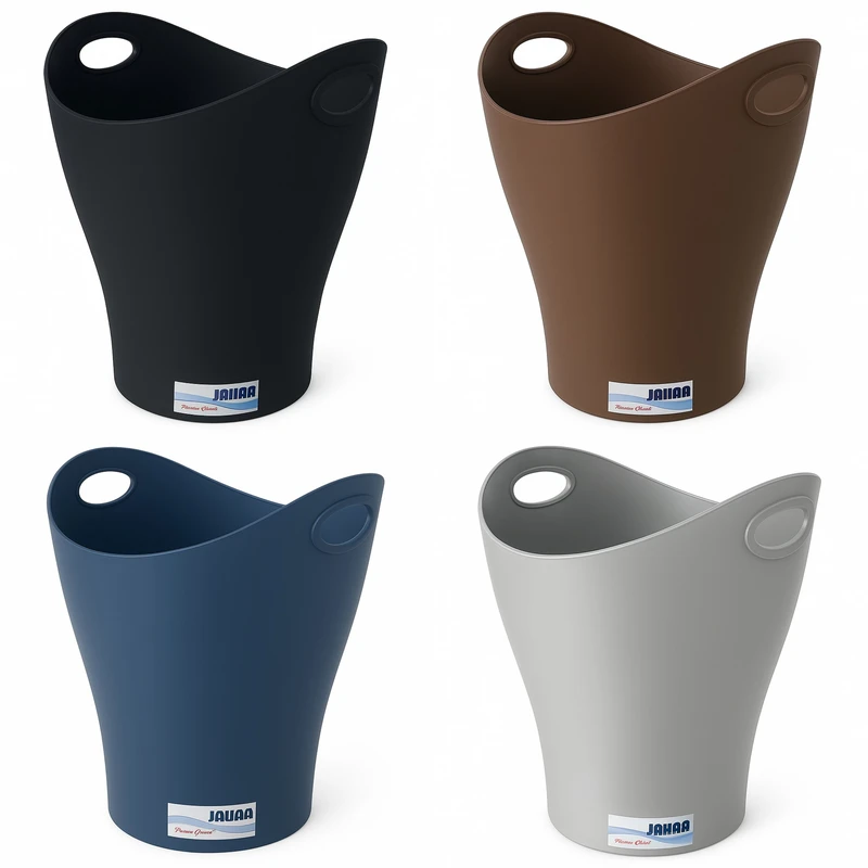 سطل زباله اداری جهان مدل دسته دار لارج بسته 4 عددی