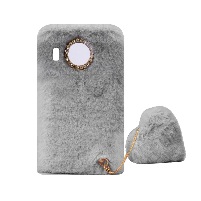  کاور طرح دخترانه مدل خزدار پشمالو مناسب برای گوشی موبایل شیائومی Mi 10T Lite به همراه آویز قلب