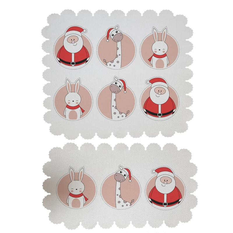  ست رومیزی 2 تکه طرح بابانوئل کد 8442