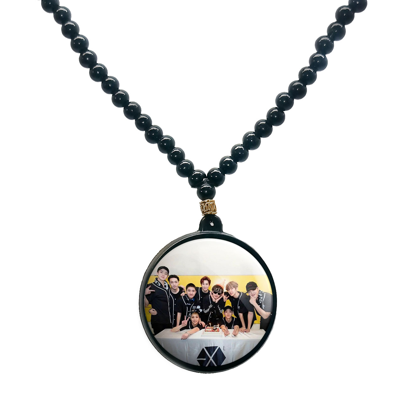 گردنبند پرمانه طرح exo کد pmd.14155 مدل دو طرفه