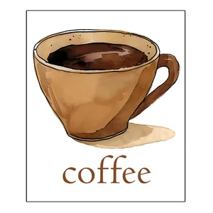 برچسب مدل فنجان قهوه بسته 10 عددی