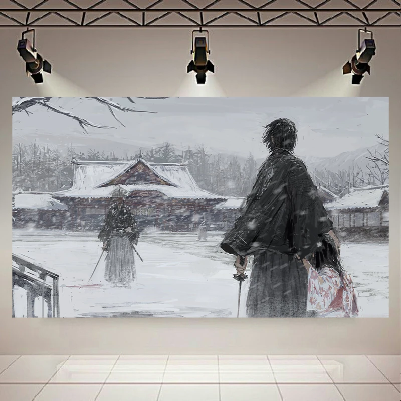 پوستر طرح سامورایی مدل نبرد در زمستان برفی کد AR24310