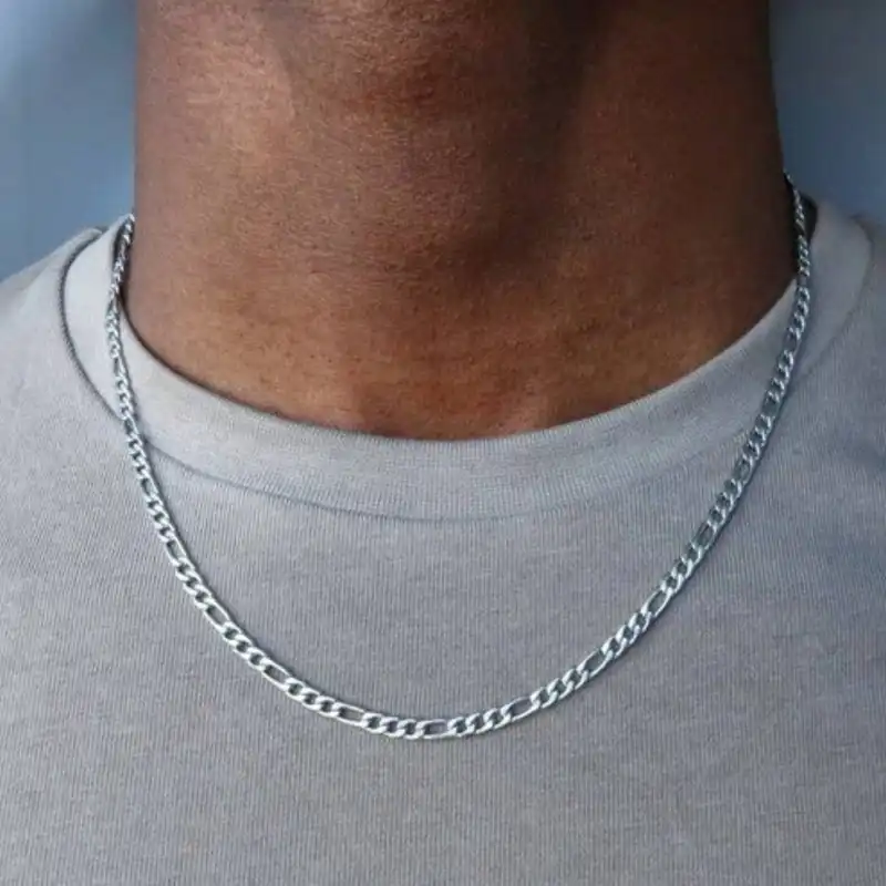 زنجیر نقره مردانه مدل KEM T5 L