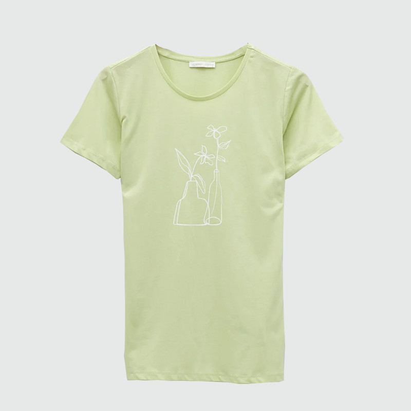 تی شرت آستین کوتاه زنانه ال سی وایکیکی مدل S1LS22Z8