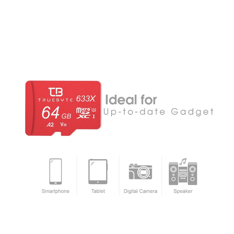  کارت حافظه microSD XC تروبایت مدل 633X-A2-V30 کلاس 10 استاندارد UHS-I U3 سرعت 95MBps ظرفیت 64 گیگابایت به همراه کارت‌خوان عکس شماره 5