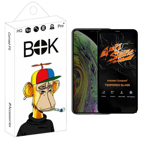 محافظ صفحه نمایش بوک مدل Carbon Antistatic مناسب برای گوشی موبایل اپل iPhone XS Max