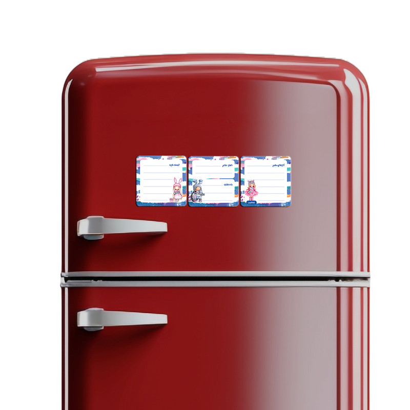 تخته وایت برد لاژید مدل برنامه ریزی سایز 9X9 سانتی متر مجموعه 3 عددی