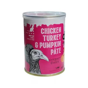 کنسرو غذای گربه بالغ دی پی اس مدل پته طعم مرغ و بوقلمون و کدو وزن 800 گرم