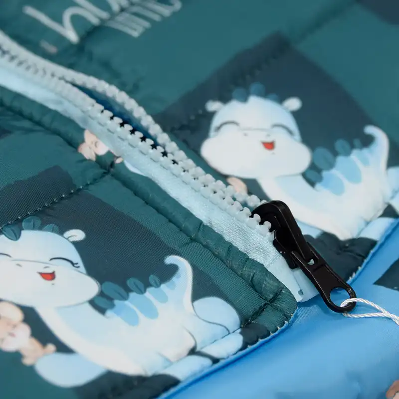 کاپشن دخترانه مدل ضدآب دورو طرح دایناسور خوشحال