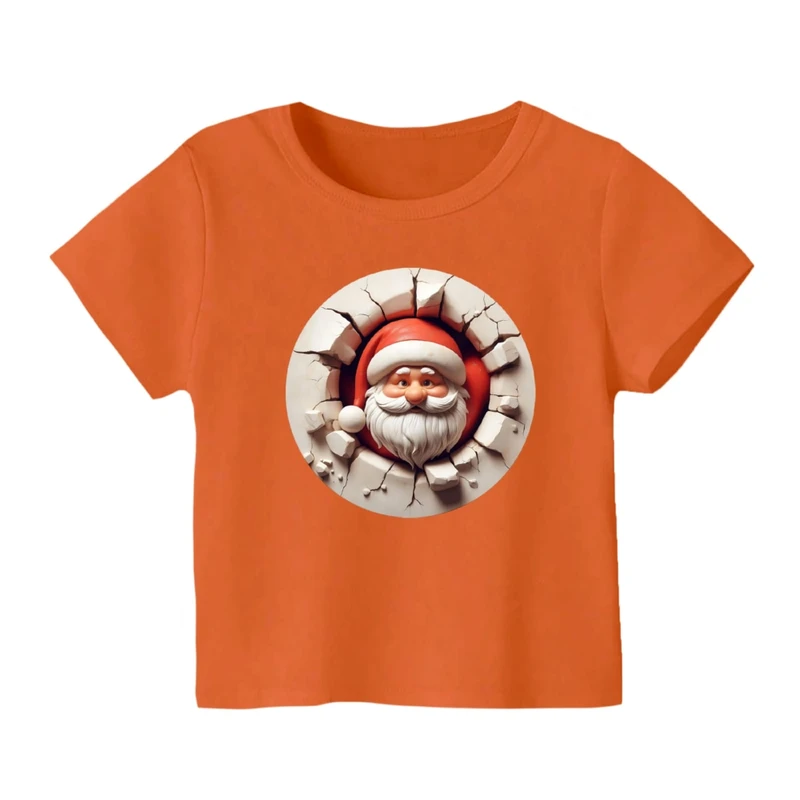 تی شرت آستین کوتاه بچگانه مدل بابانوئل کریسمس کد 34
