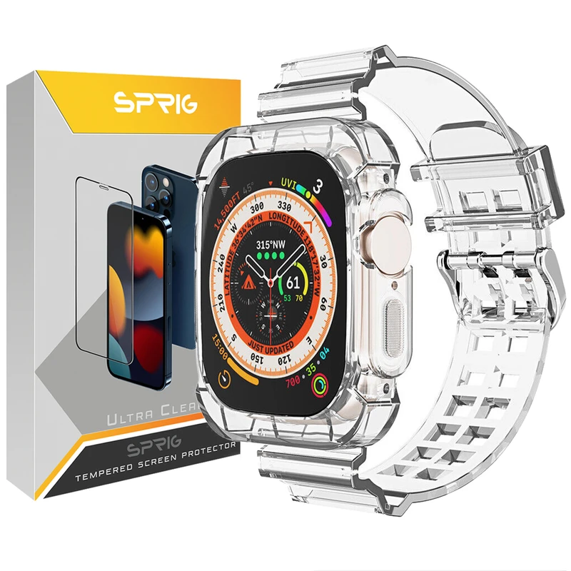 بند اسپریگ مدل Transparent مناسب برای اپل واچ Ultra 49 میلیمتری