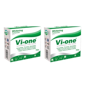 پودر سفید کننده دندان وی وان مدل Mint وزن 50 گرم مجموعه 2 عددی