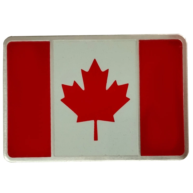 آرم خودرو بیهقی طرح پرچم کانادا فلزی مدل برجسته کد KNDA921