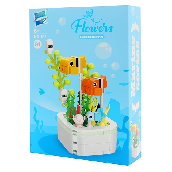 ساختنی فلاورز 200 تکه مدل clownfish  طرح ماهی
