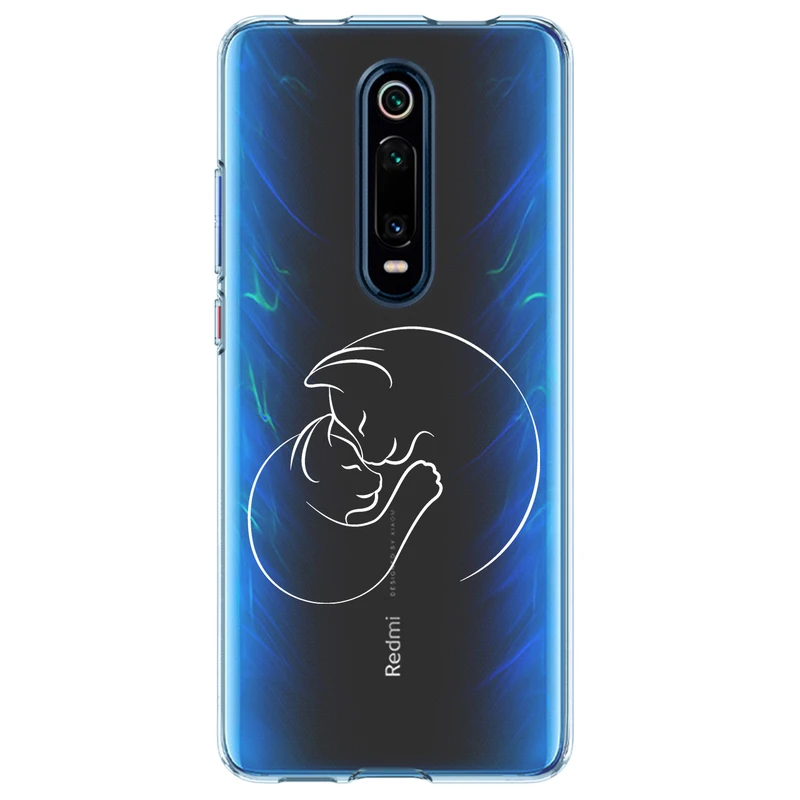 کاور مگافون طرح گربه مدل C61-W مناسب برای گوشی موبایل شیائومی Mi 9T / Mi 9T Pro