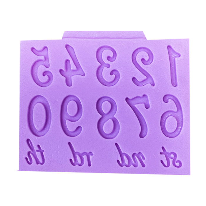 قالب مالد فوندانت مدل اعداد انگلیسی