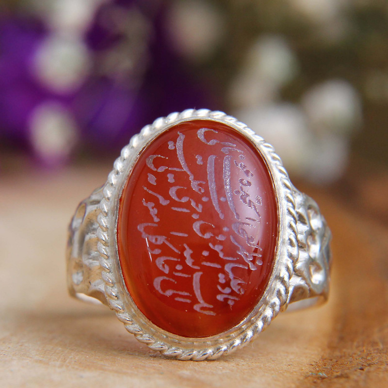 انگشتر نقره مردانه بازرگانی میلادی مدل عقیق نادعلی المظهر عجایب رکاب شبکه کد AM_0183 انگشتر نقره مردانه بازرگانی میلادی مدل عقیق نادعلی المظهر عجایب رکاب شبکه کد AM_0183