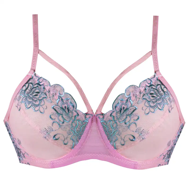 سوتین زنانه کارنا رز مدل فنردار کد 3377-11 رنگ صورتی روشن