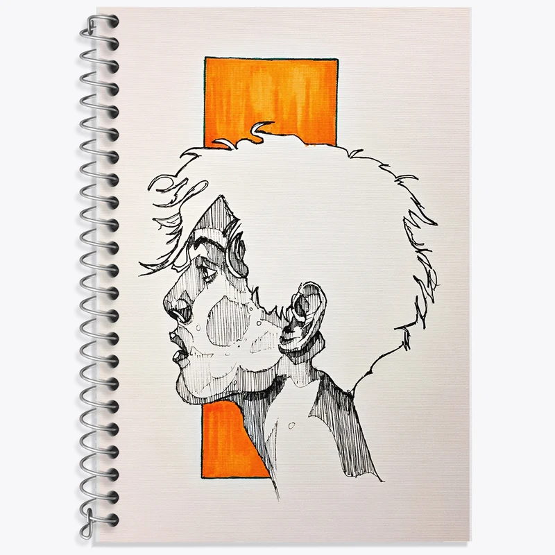 دفتر زبان 50 برگ خندالو مدل سه خط طرح طراحی پسر کد F7634