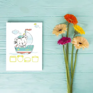 تابلو شاسی کودک مدل مشخصات لحظه تولد نوزاد پسر کد 638