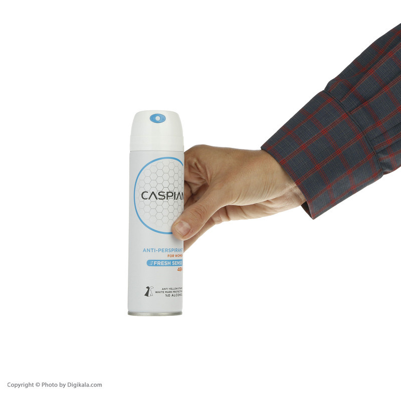 اسپری ضد تعریق زنانه کاسپین مدل Fresh sense حجم 150 میلی لیتر  مجموعه 2 عددی