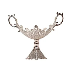 شکلات خوری ملیله کاری مدل گرد پایه دار