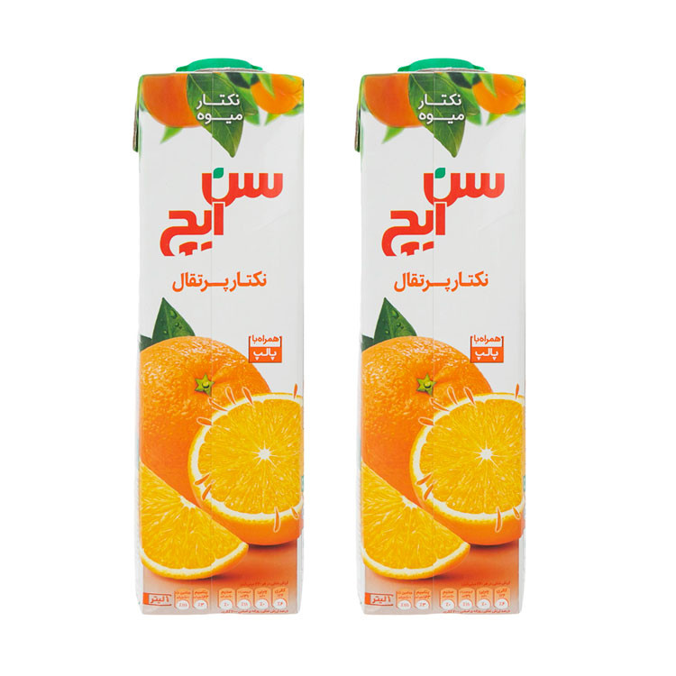 آبمیوه پرتقال سن ایچ _1 لیتر بسته 2 عددی