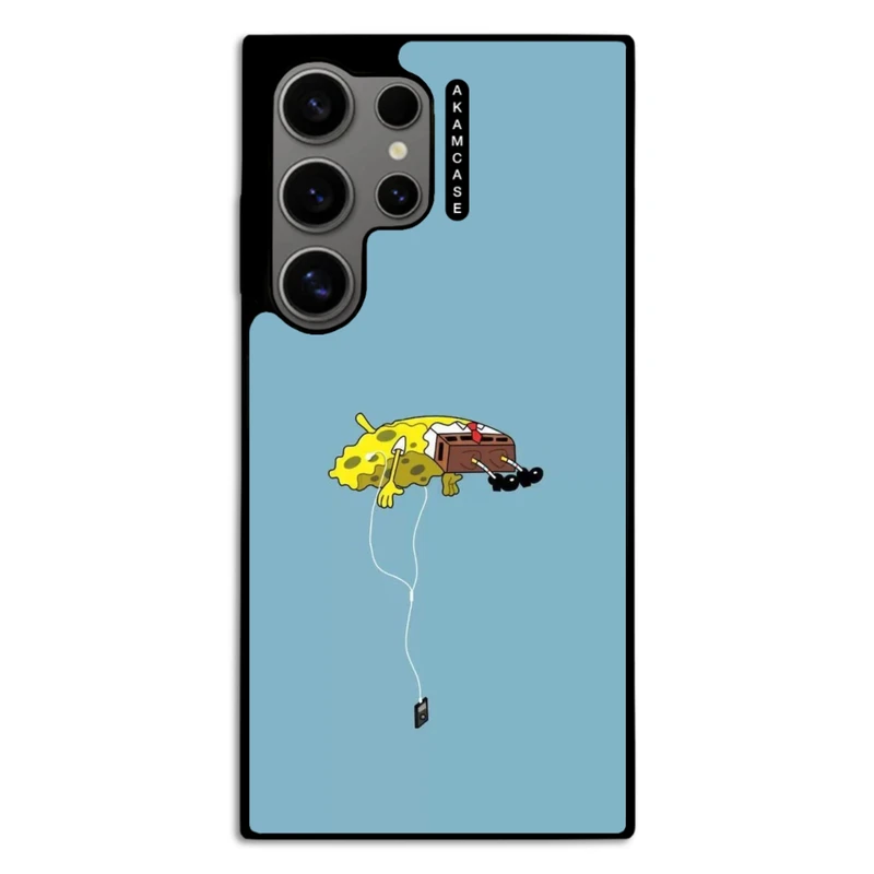 کاور آکام مدل AMC-WSGS24U-SPONGE BOB1 مناسب برای گوشی موبایل سامسونگ Galaxy S24 Ultra